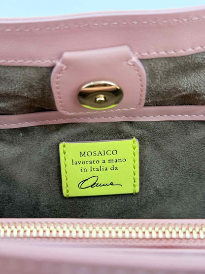 Pre - loved SERAPIAN Mini Secret Plum Mosaico Top Handle at Reems Closet