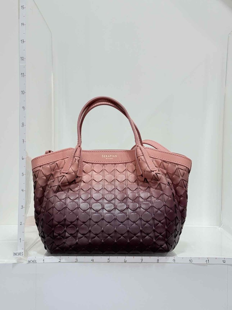 Pre - loved SERAPIAN Mini Secret Plum Mosaico Top Handle at Reems Closet