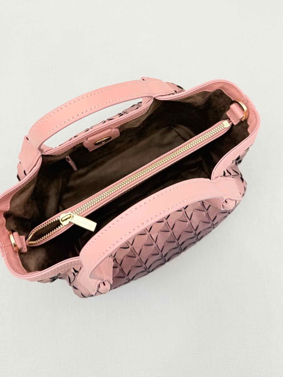 Pre - loved SERAPIAN Mini Secret Plum Mosaico Top Handle at Reems Closet