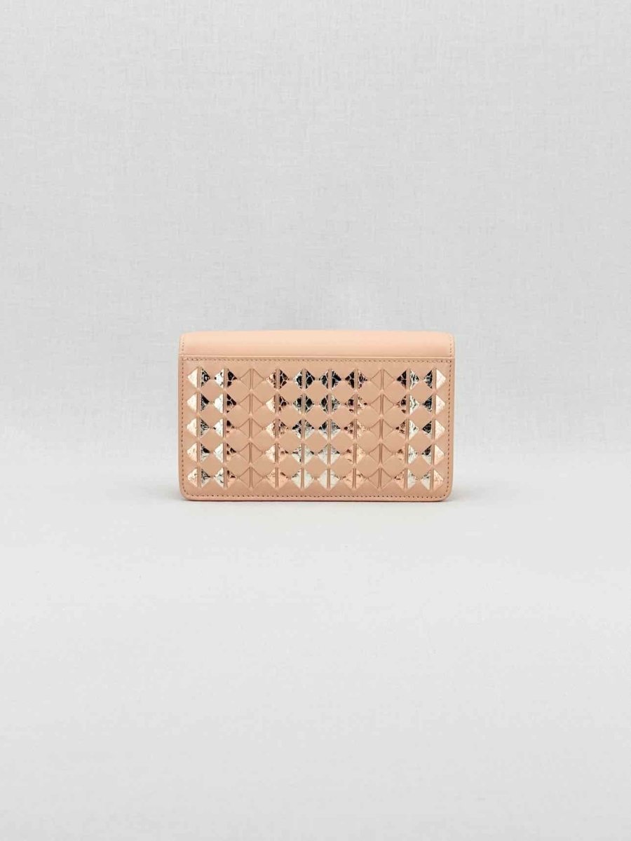 Pre - loved SERAPIAN Pochette Pink & Gold Mosaico Shoulder Bag at Reems Closet