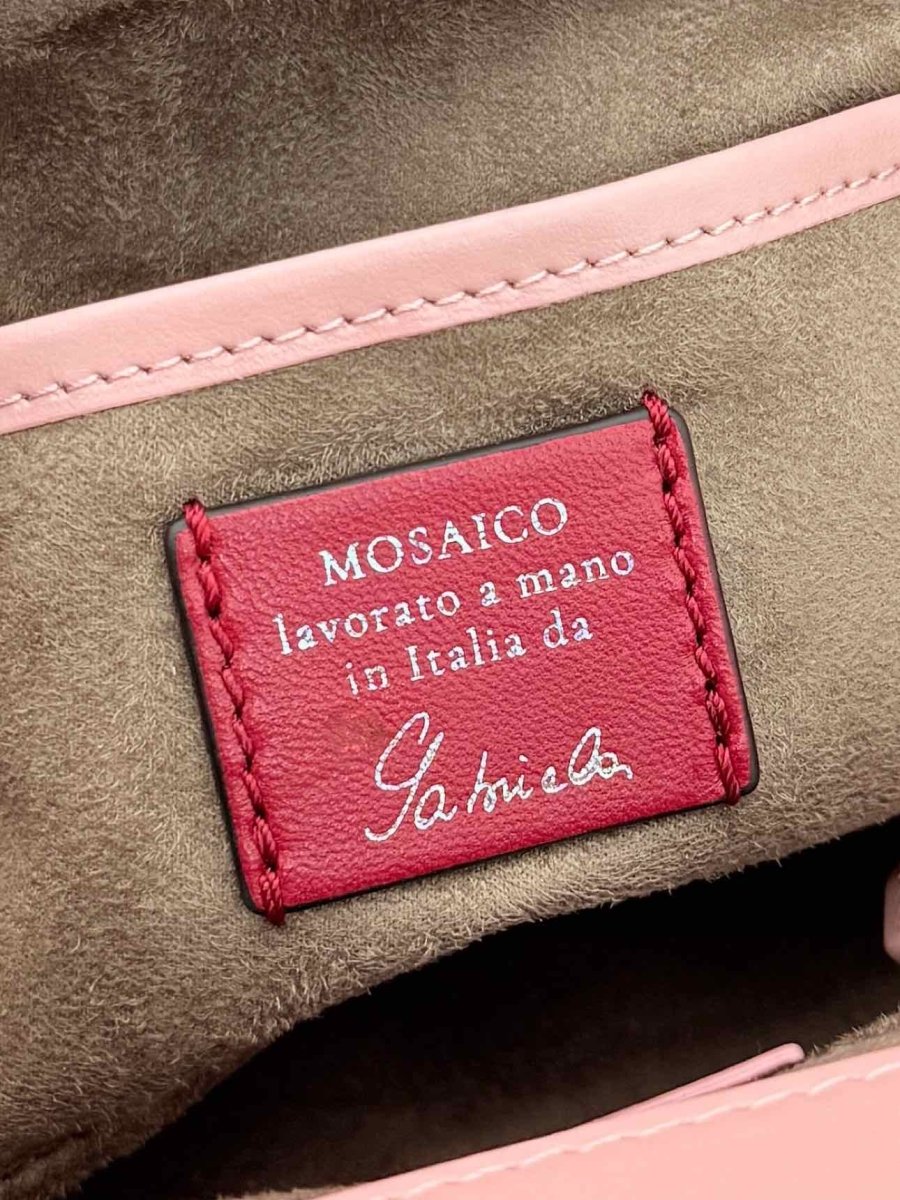 Pre - loved SERAPIAN Secret Blush Mosaico Clutch at Reems Closet