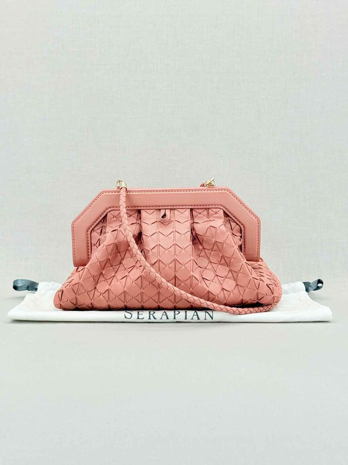 Pre - loved SERAPIAN Secret Blush Mosaico Clutch at Reems Closet