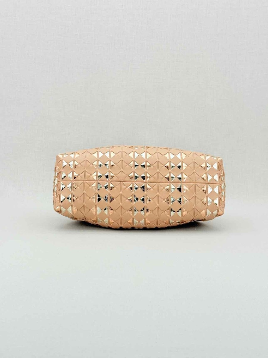 Pre - loved SERAPIAN Secret Pink & Gold Mosaico Clutch at Reems Closet