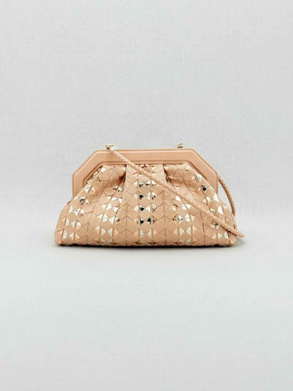 Pre - loved SERAPIAN Secret Pink & Gold Mosaico Clutch at Reems Closet