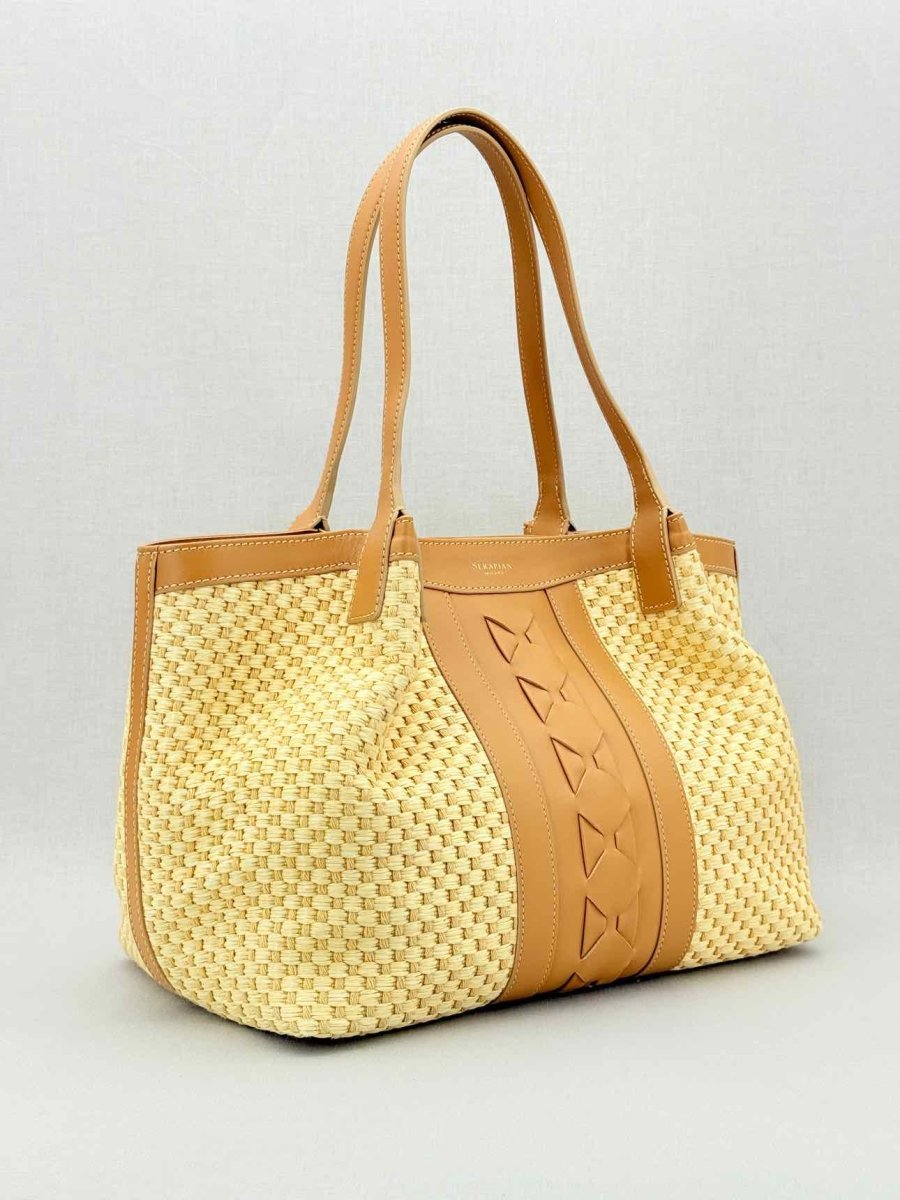 Pre - loved SERAPIAN Small Secret Natural Tote Bag at Reems Closet