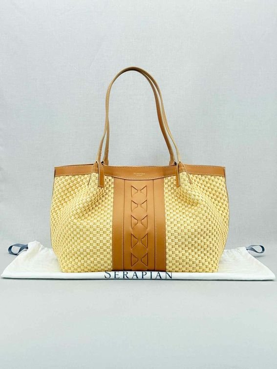Pre - loved SERAPIAN Small Secret Natural Tote Bag at Reems Closet