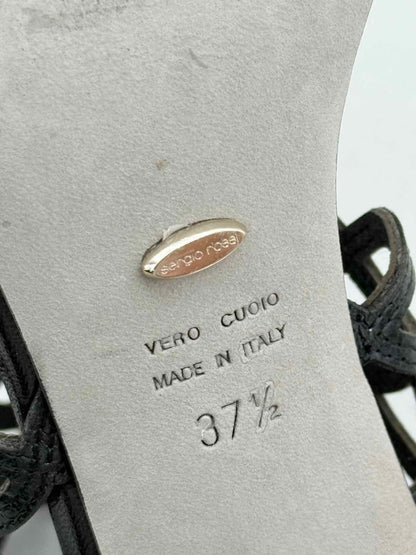 Pre - loved SERGIO ROSSI Black Size EU 37.5 Heeled Sandals at Reems Closet