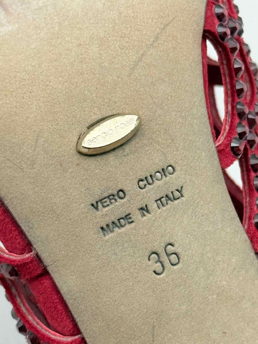 Pre - loved SERGIO ROSSI Mermaid Red Size EU 36 Heeled Sandals at Reems Closet