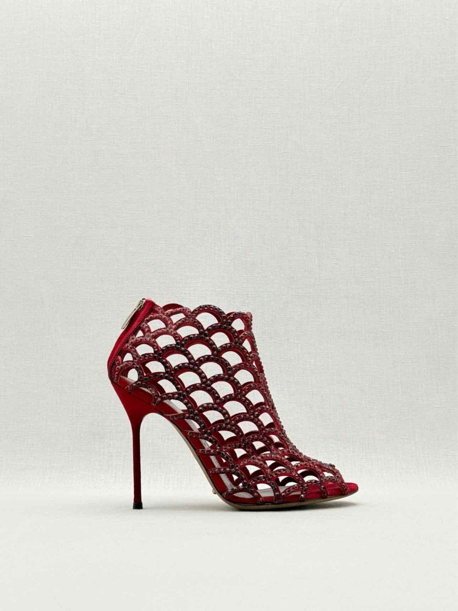 Pre - loved SERGIO ROSSI Mermaid Red Size EU 36 Heeled Sandals at Reems Closet