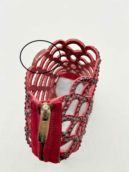 Pre - loved SERGIO ROSSI Mermaid Red Size EU 36 Heeled Sandals at Reems Closet