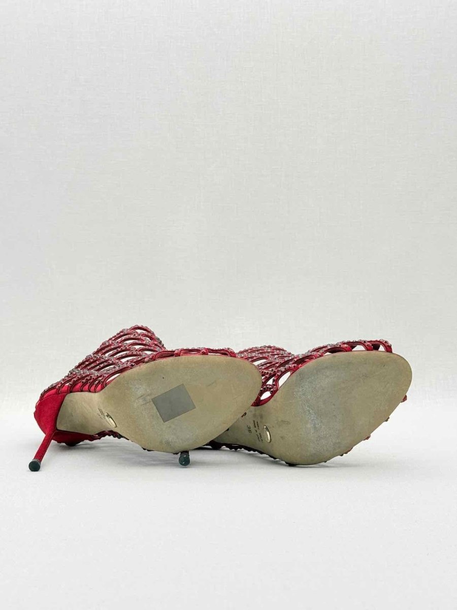 Pre - loved SERGIO ROSSI Mermaid Red Size EU 36 Heeled Sandals at Reems Closet
