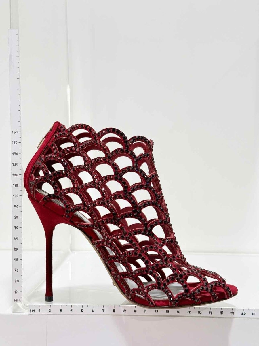 Pre - loved SERGIO ROSSI Mermaid Red Size EU 36 Heeled Sandals at Reems Closet
