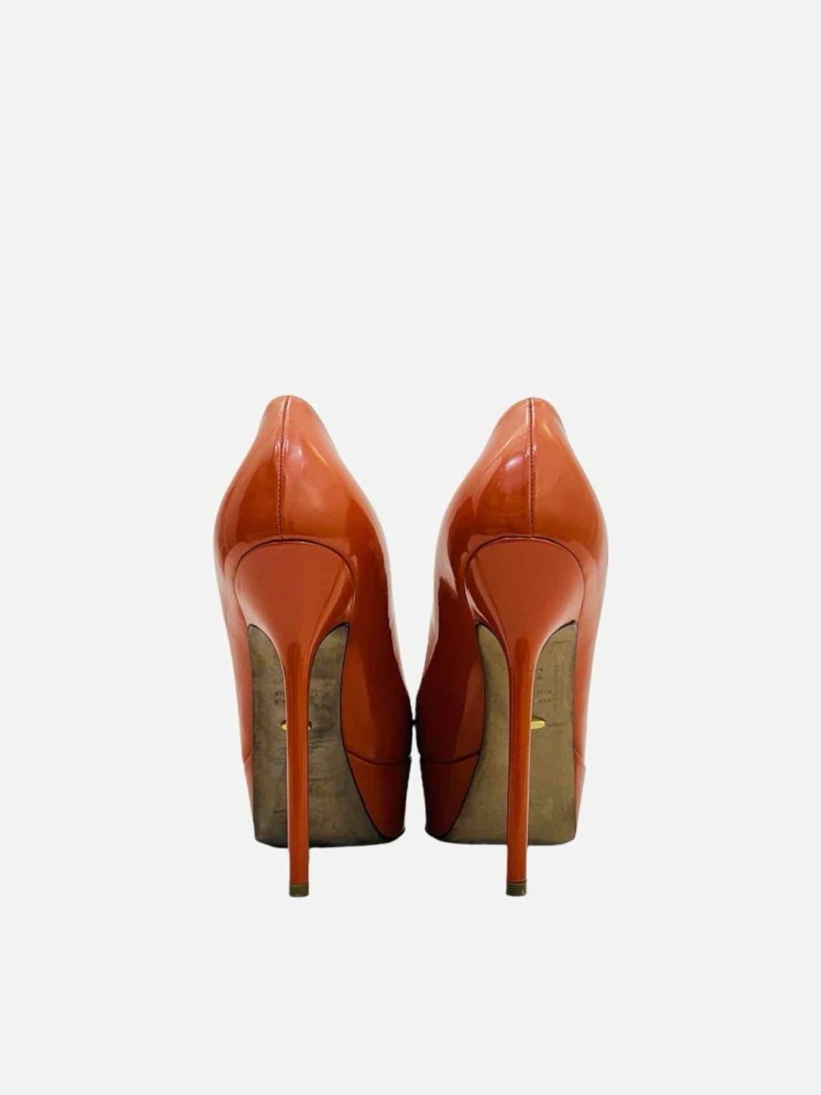 Pre - loved SERGIO ROSSI Peep Toe Brick Pumps at Reems Closet