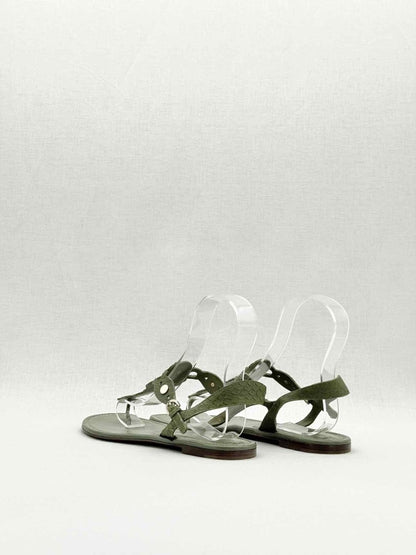 Pre - loved SERGIO ROSSI Thong Green Size EU 39 Sandals at Reems Closet