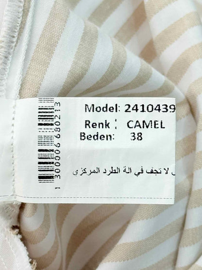 Pre-loved SERPIL Beige & White Striped Size US 6 Long Dress at Reems Closet