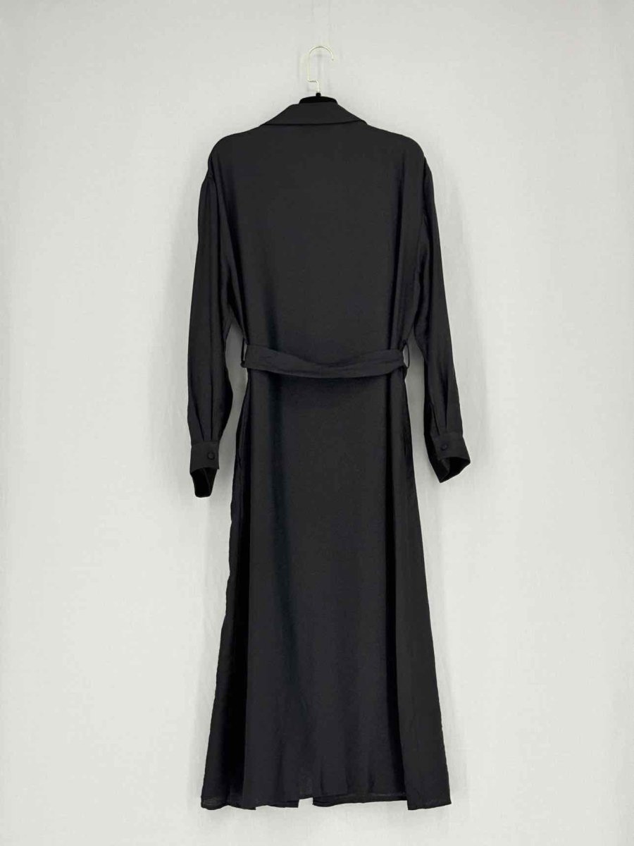 Pre - loved SERPIL Black Frilled Size US 6 Midi Dress at Reems Closet