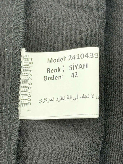 Pre - loved SERPIL Black Frilled Size US 6 Midi Dress at Reems Closet