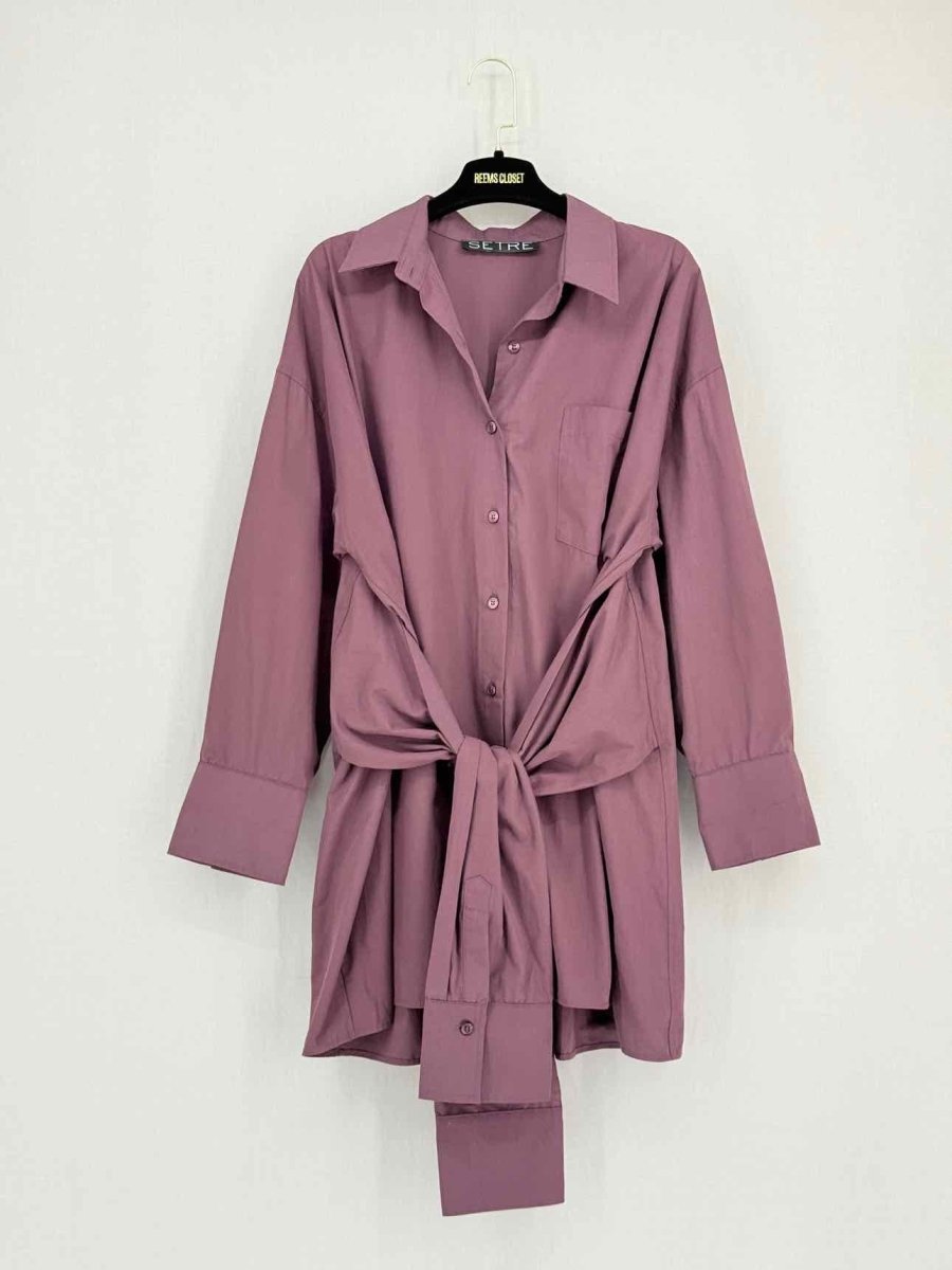 Pre - loved SETRE Burgundy Size Large Shirt at Reems Closet