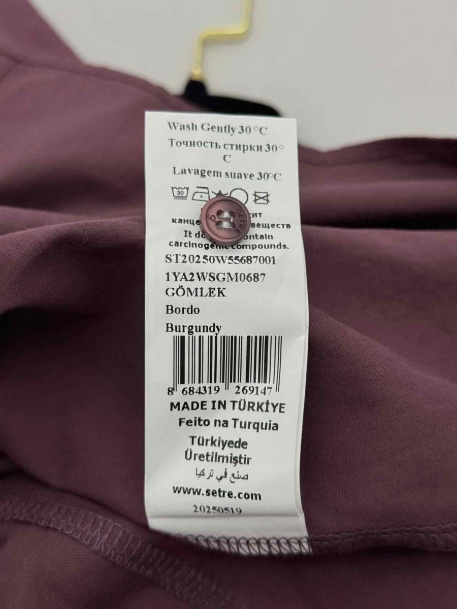 Pre - loved SETRE Burgundy Size Large Shirt at Reems Closet