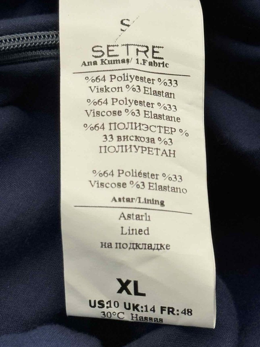 Pre - loved SETRE Navy Size US 10 Midi Dress at Reems Closet