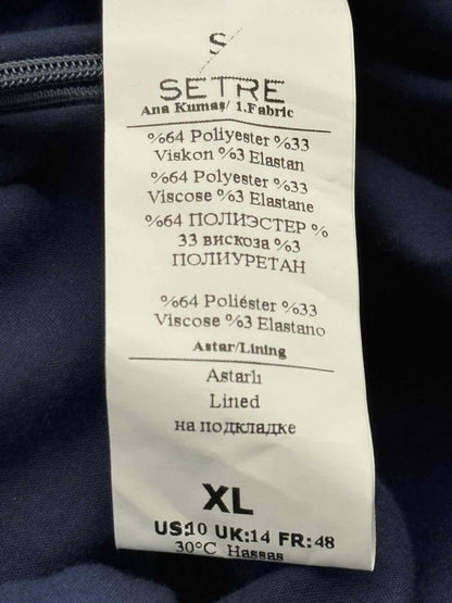 Pre - loved SETRE Navy Size US 10 Midi Dress at Reems Closet