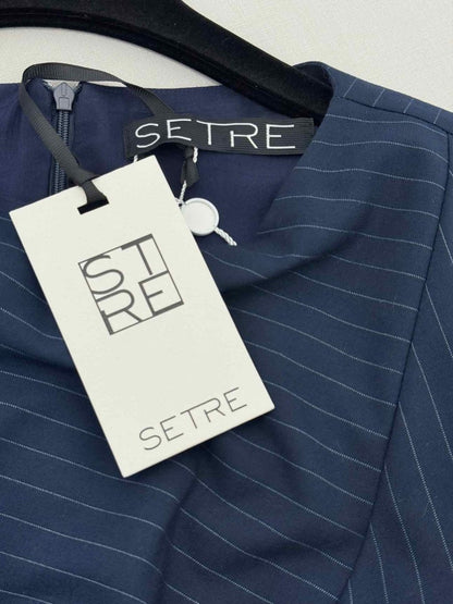 Pre - loved SETRE Navy Size US 10 Midi Dress at Reems Closet