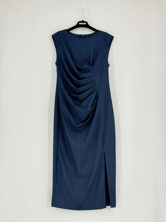 Pre - loved SETRE Navy Size US 10 Midi Dress at Reems Closet