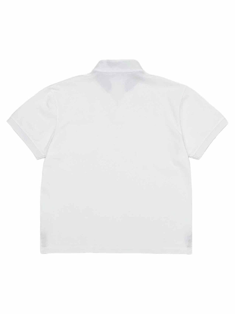 Pre-loved SHANGHAI TANG Mandarin Collar White Polo Shirt from Reems Closet
