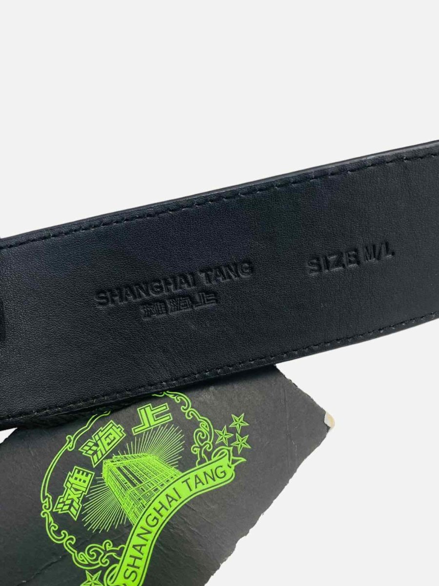 Pre - loved SHANGHAI TANG Wide Black Belt at Reems Closet