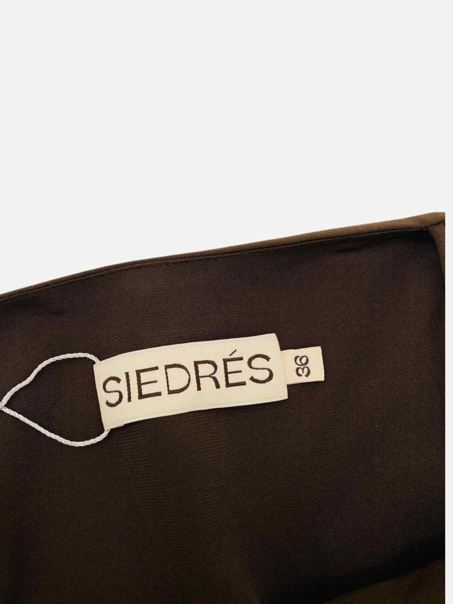 Pre - loved SIEDRES Brown Bead Embellished Top at Reems Closet