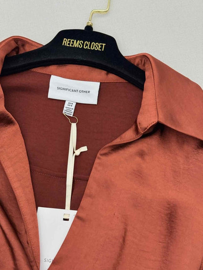 Pre-loved SIGNIFICANT OTHER Aura Brown Size US 4 Blouse at Reems Closet