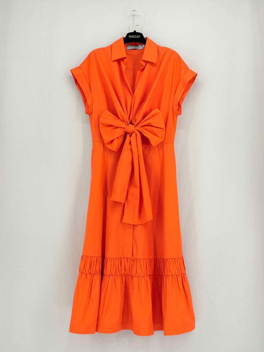 Pre - loved SILVIA TCHERASSI Orange Size Large Midi Dress at Reems Closet