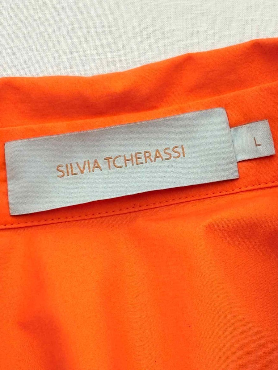 Pre - loved SILVIA TCHERASSI Orange Size Large Midi Dress at Reems Closet