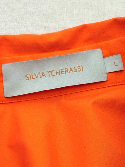 Pre - loved SILVIA TCHERASSI Orange Size Large Midi Dress at Reems Closet