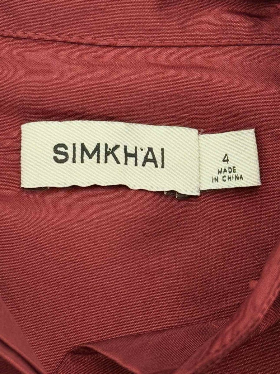 Pre - loved SIMKHAI Burgundy Size US 4 Midi Dress at Reems Closet