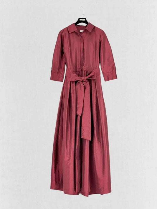 Pre - loved SIMKHAI Burgundy Size US 4 Midi Dress at Reems Closet
