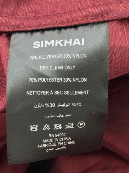 Pre - loved SIMKHAI Burgundy Size US 4 Midi Dress at Reems Closet