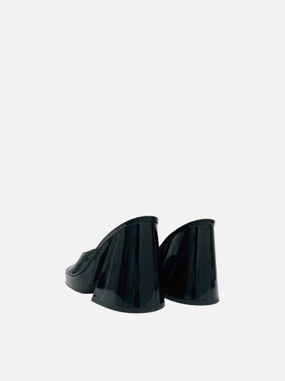 Pre - loved SIMON MILLER Slice Heel Black Mules 39 at Reems Closet