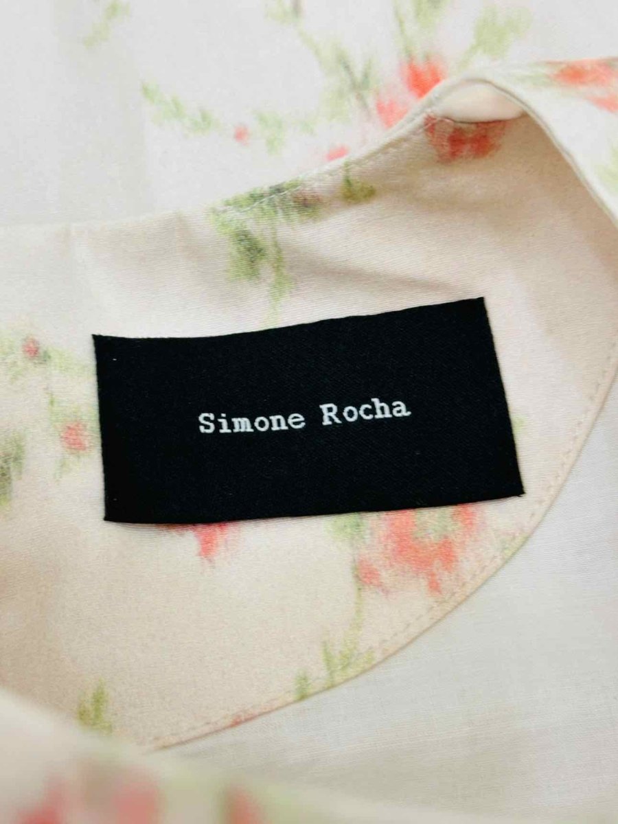 Pre-loved SIMONE ROCHA Beige Multicolor Size US 4 Midi Dress at Reems Closet