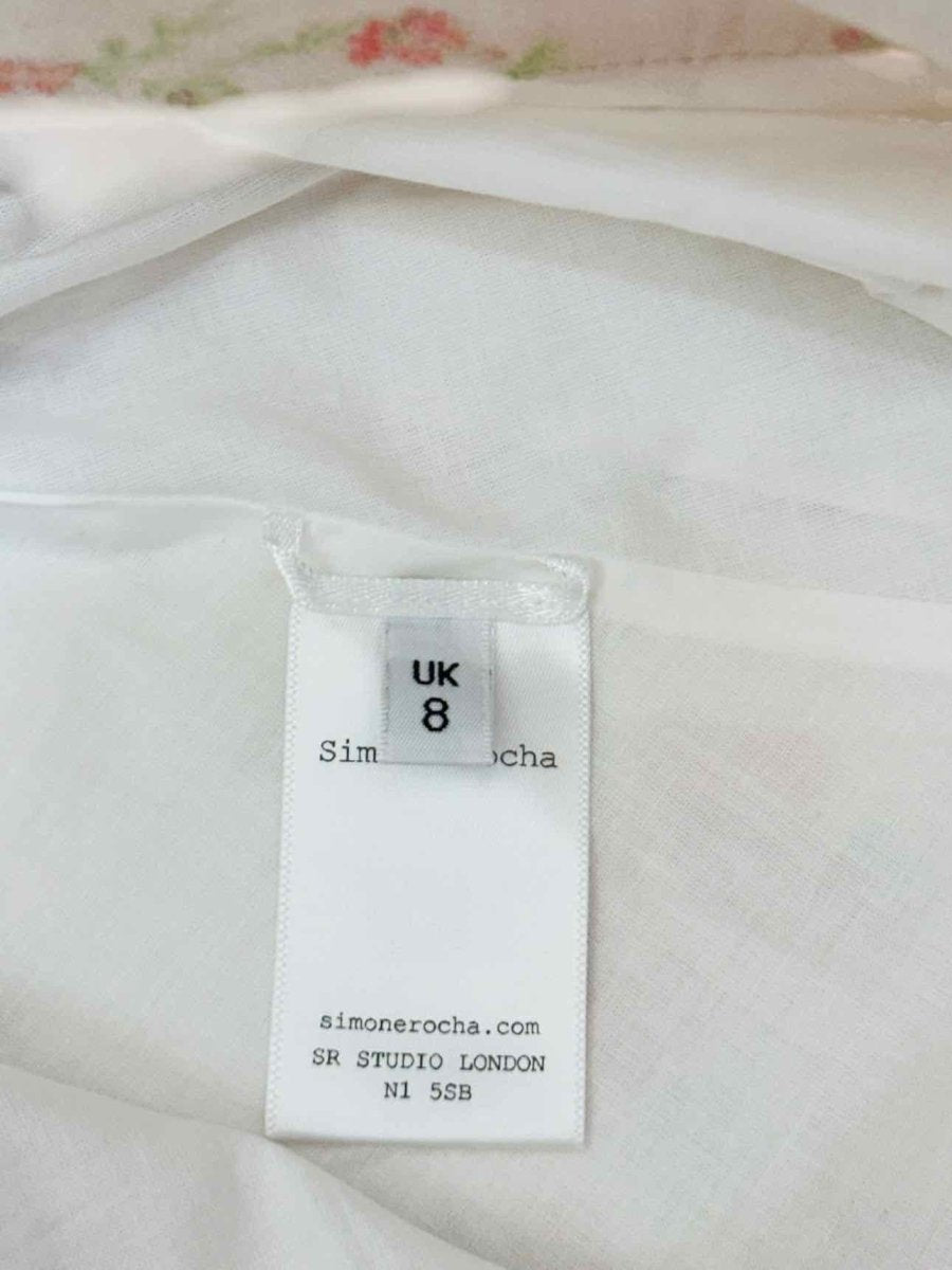 Pre-loved SIMONE ROCHA Beige Multicolor Size US 4 Midi Dress at Reems Closet