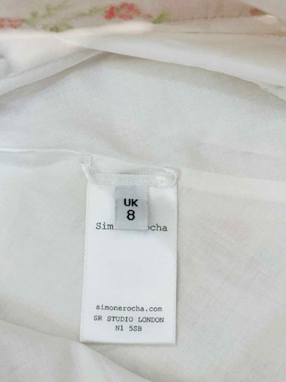 Pre-loved SIMONE ROCHA Beige Multicolor Size US 4 Midi Dress at Reems Closet