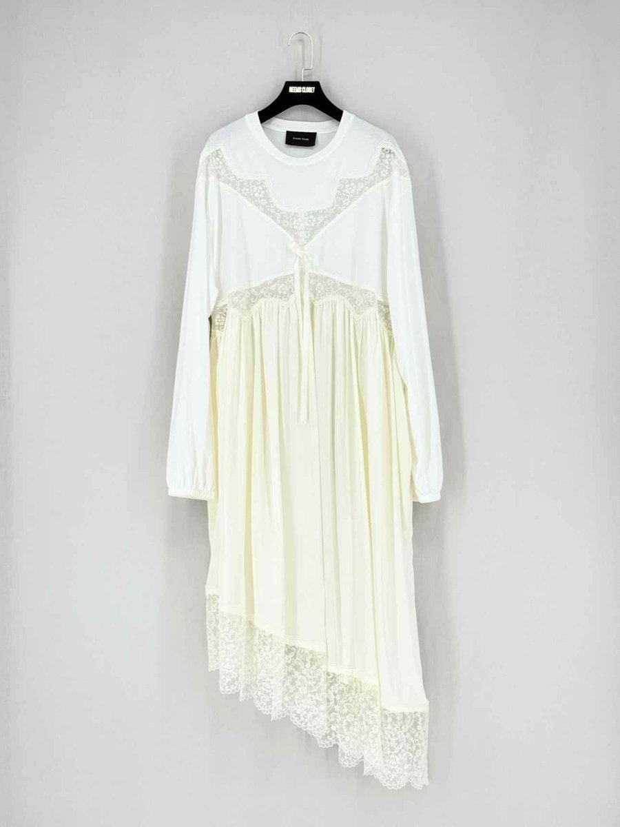 Pre - loved SIMONE ROCHA Beige & White Size Small Midi Dress at Reems Closet