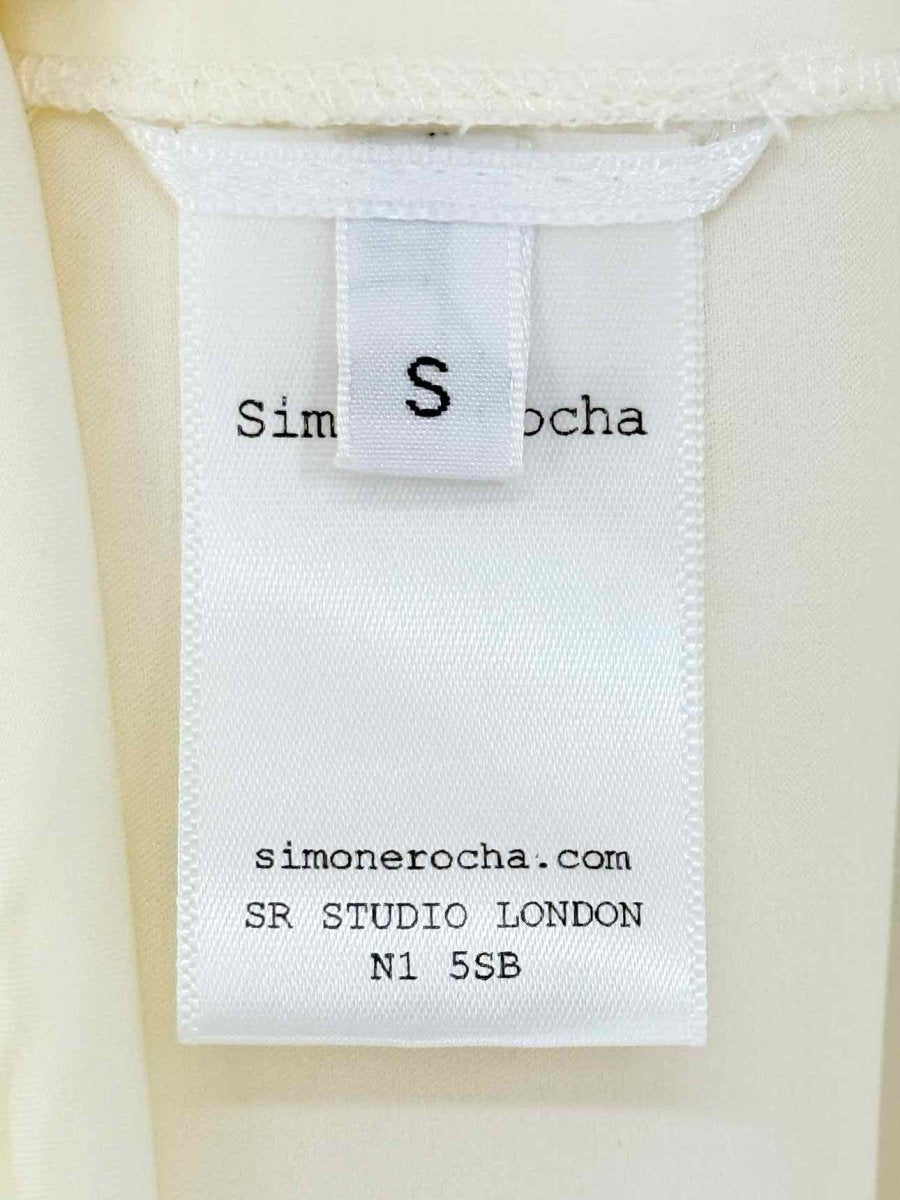 Pre - loved SIMONE ROCHA Beige & White Size Small Midi Dress at Reems Closet