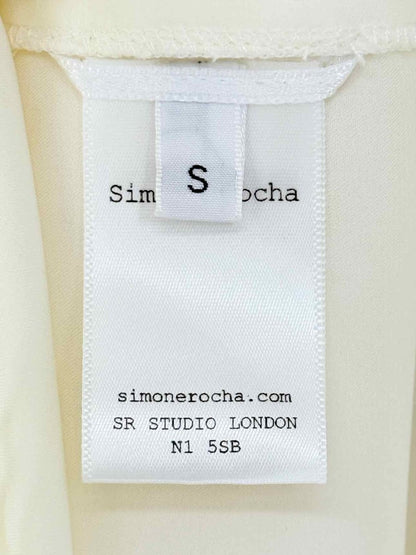 Pre - loved SIMONE ROCHA Beige & White Size Small Midi Dress at Reems Closet