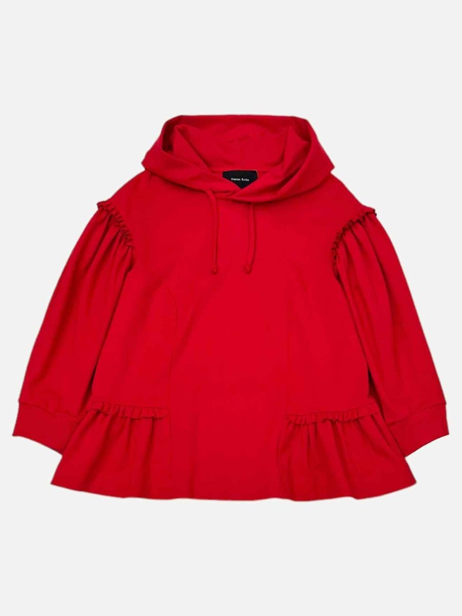 Pre - loved SIMONE ROCHA Hoodie Red Size Medium Outfit Set at Reems Closet