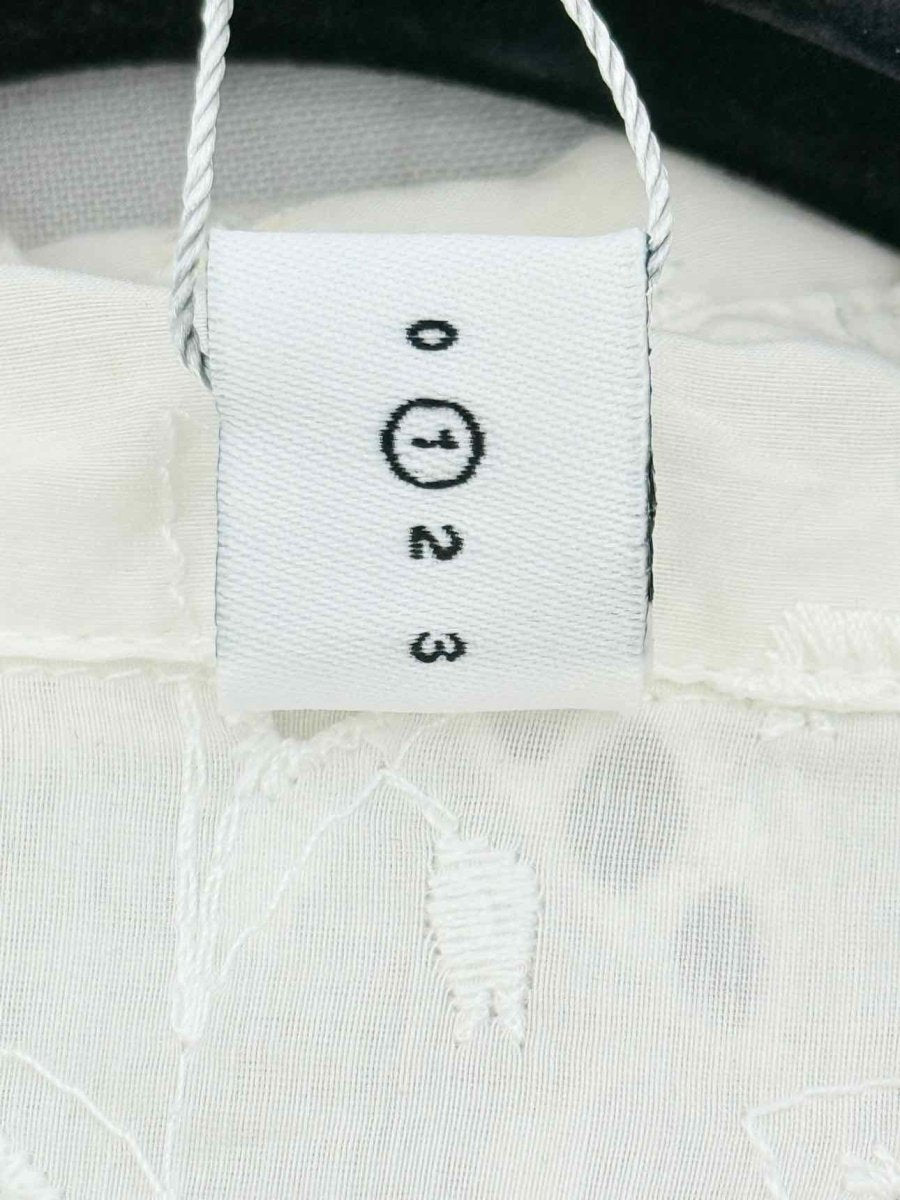 Pre - loved SIR. White Eyelet Size Small Shirt at Reems Closet