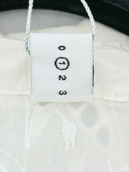 Pre - loved SIR. White Eyelet Size Small Shirt at Reems Closet