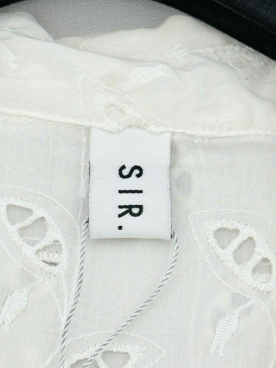 Pre - loved SIR. White Eyelet Size Small Shirt at Reems Closet