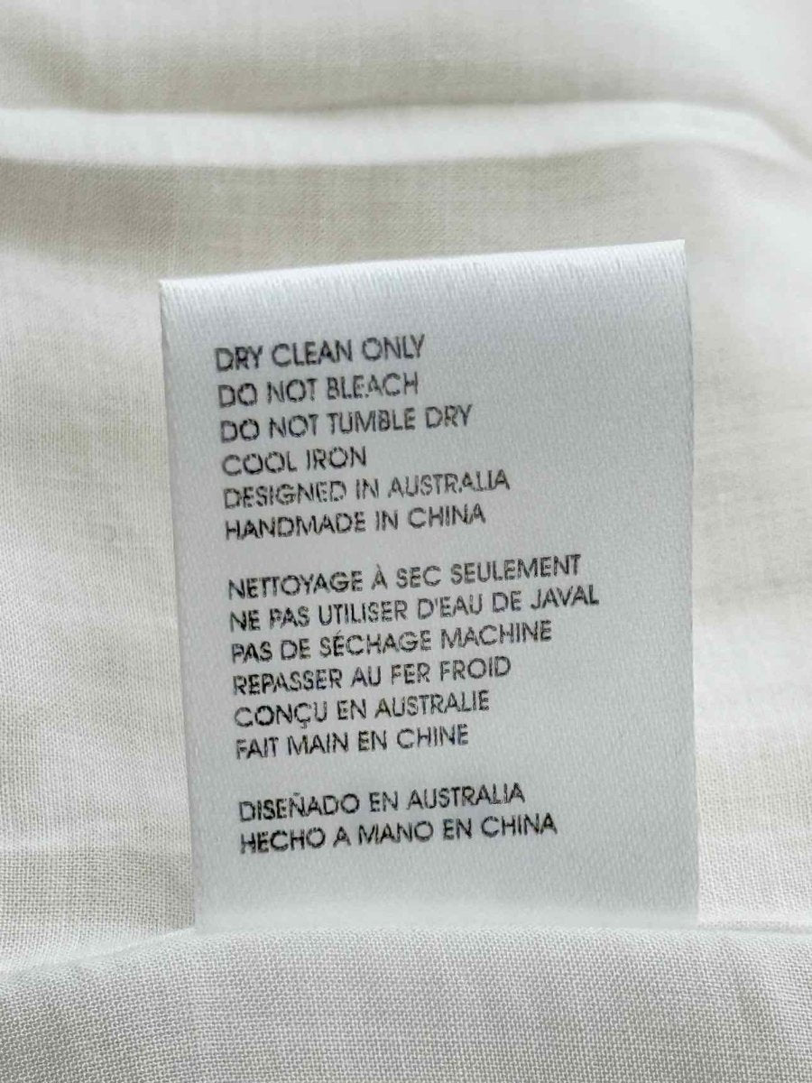 Pre - loved SIR. Yellow & White Printed Size US 4 Midi Dress at Reems Closet