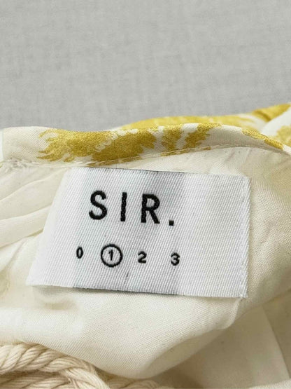 Pre - loved SIR. Yellow & White Printed Size US 4 Midi Dress at Reems Closet